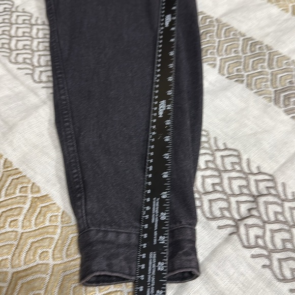 (P1) ASOS DESIGN oversized sequin and leather denim jacket in washed black,Sz L - Picture 12 of 16